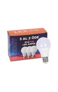 9w 3lü Beyaz Led Ampul