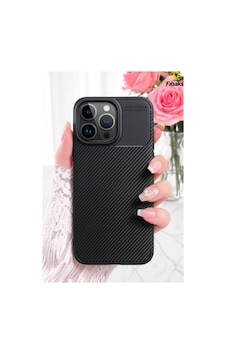 Fibaks iPhone 15 Pro Uyumlu Kılıf Kamera Çıkıntılı Karbon Fiber Desenli Renk Atmaz Koruyucu Kapak Kilif Fibaks iPhone 15 Pro Uyumlu Kılıf Kamera Çıkıntılı Karbon Fiber Desenli Renk Atmaz Koruyucu Kapak Kilif