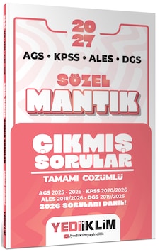 Yediiklim 2027 AGS KPSS ALES DGS Sözel Mantık Tamamı Çözümlü Çıkmış Sorular Yediiklim 2027 AGS KPSS ALES DGS Sözel Mantık Tamamı Çözümlü Çıkmış Sorular