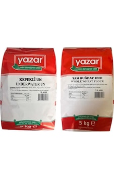 Yazar Taş Değirmende Öğütülmüş Kepekli Un + Tam Buğday Unu 2 x 5 KG Yazar Taş Değirmende Öğütülmüş Kepekli Un + Tam Buğday Unu 2 x 5 KG