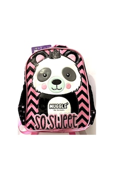 Muggle Panda Anaokulu Çantası Siyah-Pembe Mu-7327 Muggle Panda Anaokulu Çantası Siyah-Pembe Mu-7327