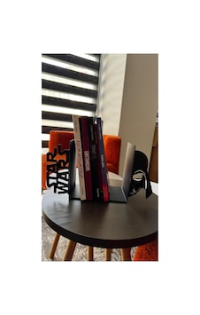 Dekoratif Metal Kitap Tutucu Star Wars Sıluet Kitaplık Organizer Destek