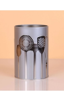Ucr Home Metal Silindir Desenli Kaşıklık Servis Kepçe Kevgir Düzenleyici Toparlayıcı Gri Ucr Home Metal Silindir Desenli Kaşıklık Servis Kepçe Kevgir Düzenleyici Toparlayıcı Gri