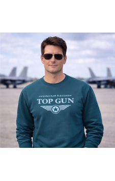 Top Gun Baskılı Sweat Mavı Mavi Top Gun Baskılı Sweat Mavı Mavi