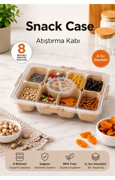 Bölmeli Atıştırma Kabı Kahvaltılık Çok Amaçlı Organizer Bej - 865604196 Bej