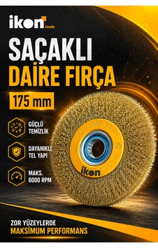 Saçaklı Daire Fırça 175 Mm Tel Fırça Pas Kir Boya Temizleme Metal Yüzey Fırçası Saçaklı Daire Fırça 175 Mm Tel Fırça Pas Kir Boya Temizleme Metal Yüzey Fırçası