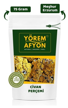 Yörem Afyon Meşhur Erzurum Dağların Kadim Şifası Yerli Hasat Civan Perçemi Bitkisi Achillea Millefolium 75gr Yörem Afyon Meşhur Erzurum Dağların Kadim Şifası Yerli Hasat Civan Perçemi Bitkisi Achillea Millefolium 75gr
