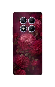 Redmi Note 14 Pro Plus Uyumlu Vişne Renk Vintage Çiçek Desenli Baskılı Silikon Kılıf Redmi Note 14 Pro Plus Uyumlu Vişne Renk Vintage Çiçek Desenli Baskılı Silikon Kılıf