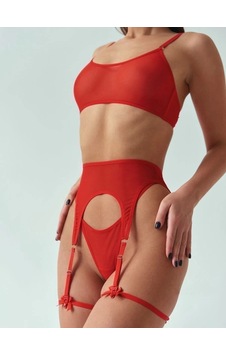 Intive Lingerie Kırmızı Jartiyer Takım