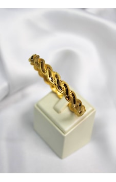Risegold 15 Gram 22 Ayar İnci Burma Bilezik İşçiliksiz