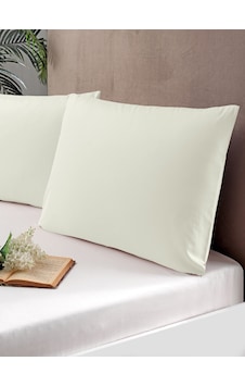 Pierre Cardin 2'li Pamuk Saten Yastık Kılıfı Krem