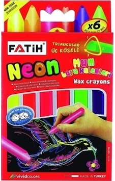 Fatih Mum Boya Wax Crayons Neon 6lı Fatih Mum Boya Wax Crayons Neon 6lı
