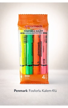 Penmark Kalem Tipi Fosforlu 4lü Set Çok Renkli Penmark Kalem Tipi Fosforlu 4lü Set Çok Renkli