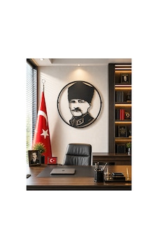 Metal Lazer Kesim Atatürk Duvar Tablosu Siyah Çelik Dekoratif Makam Odası Ve Ofis Duvar Dekoru Siyah Portre Metal Lazer Kesim Atatürk Duvar Tablosu Siyah Çelik Dekoratif Makam Odası Ve Ofis Duvar Dekoru Siyah Portre