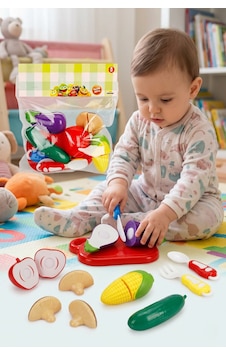 Cırtlı Kesilebilir Meyve Ve Sebze Kesme Oyunu Eğitici Mutfak Seti Cırtlı Kesilebilir Meyve Ve Sebze Kesme Oyunu Eğitici Mutfak Seti