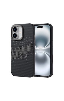 Apple Uyumlu iPhone 16 Kılıf M-safe Şarj Özellikli Karbon Fiber Tasarımlı Zore Vave Kapak Apple Uyumlu iPhone 16 Kılıf M-safe Şarj Özellikli Karbon Fiber Tasarımlı Zore Vave Kapak