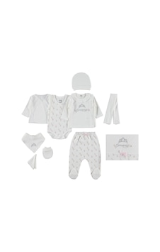 Civil Baby Princess Baskılı 10 Lu Zıbın Setleri - Pudra Açık Somon Civil Baby Princess Baskılı 10 Lu Zıbın Setleri - Pudra Açık Somon