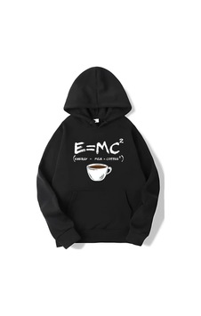 Brz Collection Unisex Oversize Energy Milk X Coffee Hoodie Siyah Brz Collection Unisex Oversize Energy Milk X Coffee Hoodie Siyah