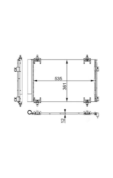 MGA 82131 Klima Radyatörü 307 00- 308 07- 408 11- 3008 09- 5008 09- Rcz 10- Partner 08- / C4 10- Ds4 11- Ds5 11- Berlingo 08-