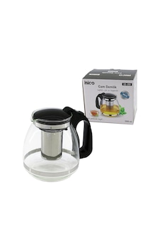 1500ml Cam Demlik Çelik Süzgeçli - Plastik Kulp - Kapak - Krom Çerçeve 5047 Altın 1500ml Cam Demlik Çelik Süzgeçli - Plastik Kulp - Kapak - Krom Çerçeve 5047 Altın