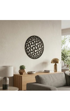 Geometrik Desenli Daire Duvar Tablosu Mdf Lazer Kesim Modern Minimal Duvar Süsü Açık Gri - Gümüş Geometrik Desenli Daire Duvar Tablosu Mdf Lazer Kesim Modern Minimal Duvar Süsü Açık Gri - Gümüş