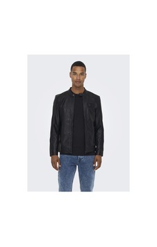 Only & Sons Erkek Siyah Renk Suni Deri Ceket 22011975