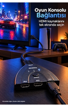 Hdmı Giriş Seçici Bilgisayar Ve Oyun Konsolu Bağlantısı Standart Hdmı Giriş Seçici Bilgisayar Ve Oyun Konsolu Bağlantısı Standart