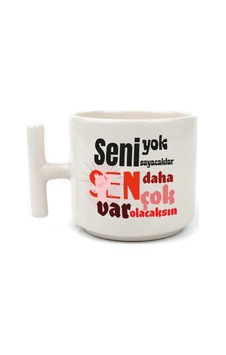 Seni Yok Sayacaklar Baskılı Kadınlar Günü Beyaz Kulplu T Kupa
