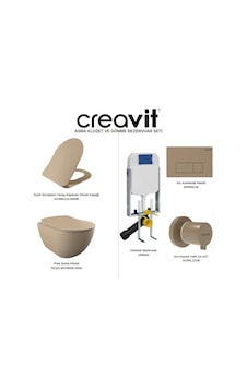 Creavit Fe322 Asma Klozet Ve Gömme Rezervuar Seti Capuccino Mat Creavit Fe322 Asma Klozet Ve Gömme Rezervuar Seti Capuccino Mat
