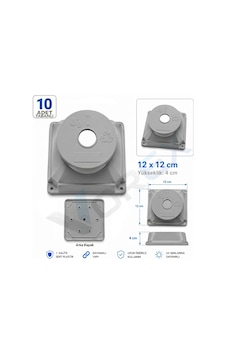 Vorex Kamera Buatı 10 Adet 12x12 Cm Gri Kare Sert Plastik Uv Dayanıklı Arka Kapaklı Vorex Kamera Buatı 10 Adet 12x12 Cm Gri Kare Sert Plastik Uv Dayanıklı Arka Kapaklı