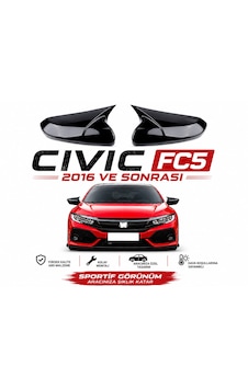 Honda Civic Fc5 2016-2021 Batman Yarasa Ayna Kapağı 1 Çift
