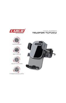 Carub Telefon Tutucu Havalandırma Kancalı Şeffaf Carub Telefon Tutucu Havalandırma Kancalı Şeffaf