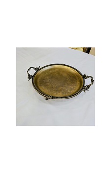 Döküm Kenar Çerceveli Paslanmaz Çelik Tepsi 25 Cm Antik - 848759893 Antik - 848759893 Antik
