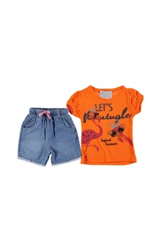 Kidsmadamiko Flamingo Baskılı Kız Bebek Ikili Takım 297457 Turuncu Kidsmadamiko Flamingo Baskılı Kız Bebek Ikili Takım 297457 Turuncu