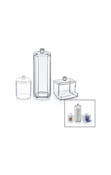 Disk 3lü Makyaj Organizer Set Renkli