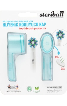 Steriball Pilli Veya Şarjlı Diş Fırçaları İçin Hijyenik Diş Fırçası Kabı - Açık Mavi