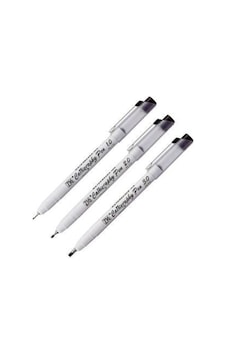 Zig Calligraphy Pen Yan Kesik Kaligrafi Kalemi 1.0 2.0 3.0 MM Siyah Set Zig Calligraphy Pen Yan Kesik Kaligrafi Kalemi 1.0 2.0 3.0 MM Siyah Set