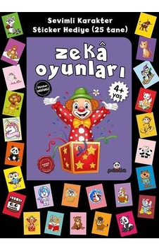Zeka Oyunları - Stickerli 4+Yaş - Afife Çoruk - Panda Zeka Oyunları - Stickerli 4+Yaş - Afife Çoruk - Panda