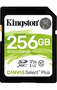 Kingston Canvas Select Plus SDS2/256 GB Class 10 UHS-I U3 V30 256 GB Hafıza Kartı Kingston Canvas Select Plus SDS2/256 GB Class 10 UHS-I U3 V30 256 GB Hafıza Kartı