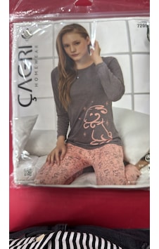 Çağrı Bayan Pijama Takımı-7205 Antrasit-pembe Çağrı Bayan Pijama Takımı-7205 Antrasit-pembe