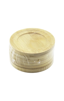 Yuvarlak Çap: 9.7cm 6pcs Bambu - Ahşap Çay Tabak Bx40 Yuvarlak Çap: 9.7cm 6pcs Bambu - Ahşap Çay Tabak Bx40