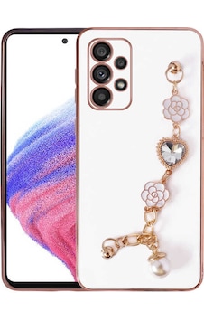 Zore Galaxy Uyumlu A33 5g Kılıf El Tutamaçlı Kamera Korumalı Taka Silikon Kapak - Beyaz Beyaz