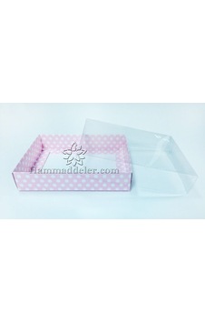 Puantiyeli Pembe Asetat Kutu 10 Adet 19x10x3 Cm Puantiyeli Pembe Asetat Kutu 10 Adet 19x10x3 Cm