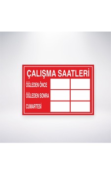 Çalışma Saatleri Öğlen Önce Öğleden Sonra Cumartesi 21x28 Arkası Yapışkanlı Sticker Çalışma Saatleri Öğlen Önce Öğleden Sonra Cumartesi 21x28 Arkası Yapışkanlı Sticker