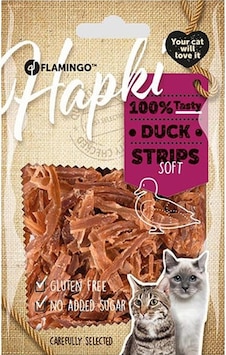 Flamingo Ördekli Şerit Glutensiz Kedi Ödülü 50 G Flamingo Ördekli Şerit Glutensiz Kedi Ödülü 50 G