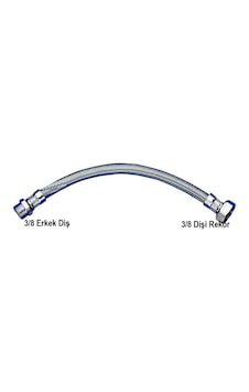 30 Cm 3/8 3/8 Nipelli Flex Bağlantı Hortumu 30 Cm 3/8 3/8 Nipelli Flex Bağlantı Hortumu