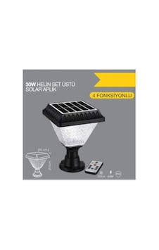 Set Üstü Solar 30w Armatür Kumandalı Su Geçirmez 3 Renk Modlu