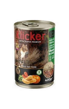 Klicker Kuzulu Sebzeli Kedi Konservesi 400 Gr Klicker Kuzulu Sebzeli Kedi Konservesi 400 Gr