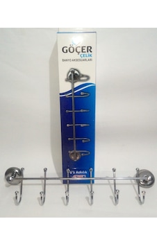 Göçer Çelik 6'Lı Banyo Askısı Krom