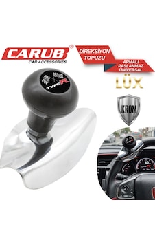 Carub Lux Direksiyon Topuzu Çevirme Topuzu Armalı Paslanmaz Krom Carub Lux Direksiyon Topuzu Çevirme Topuzu Armalı Paslanmaz Krom